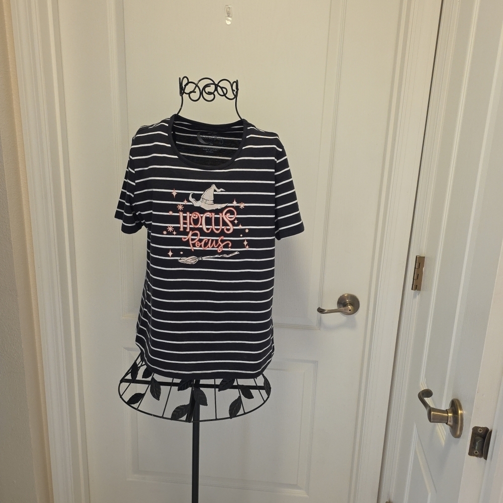 Coral Bay Black and White Striped Women's Top